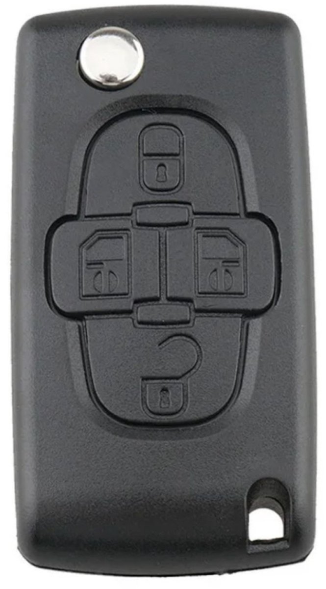 Autosleutelbehuizing 4 knoppen geschikt voor Peugeot 807 / Citroen C8 / Lancia Phedra / CE0536-VA2