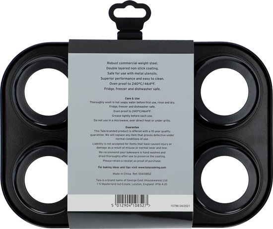 Tala Ronde Springvorm Performance, Professionele Kwaliteit Koolstofstaal met Eclipse Antiaanbaklaag, 15 cm - Ideaal voor Taarten, Biscuit en Meerlaagse Taarten