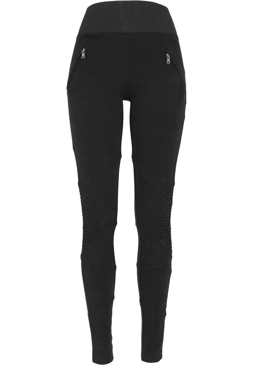 Urban Classics Interlock High Waist Dames Legging – S Zwart