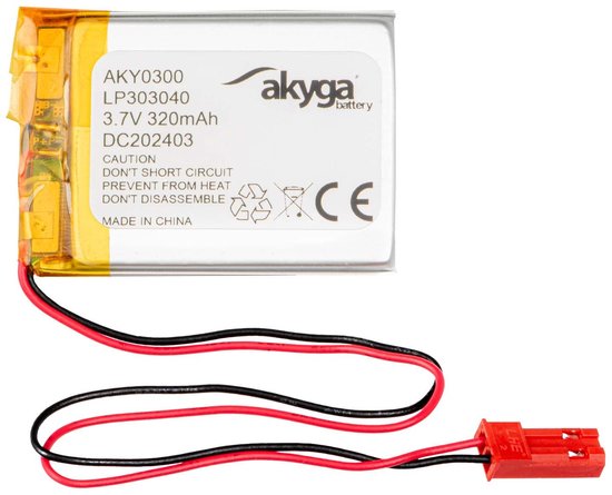 Batterie Akyga LP303040 Taille de la batterie : LiPo spéciale 3,7 V 320 mAh