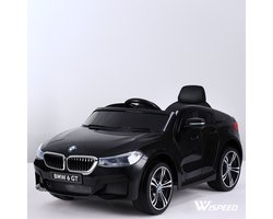 Logicom - Elektrische Kinderauto - BMW GT - 12V Accu Auto voor Kinderen 2 - 6 jaar - Met Afstandsbediening - Bluetooth - Lichten & Geluid - Zwart