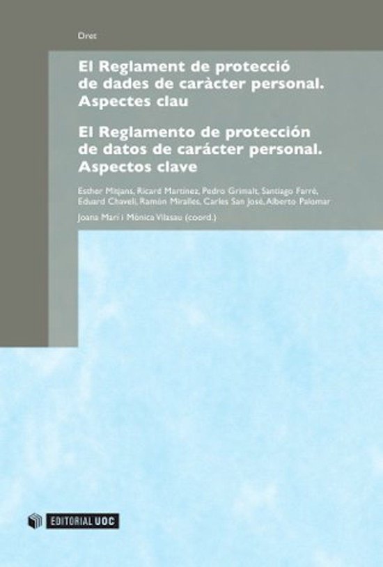 El Reglament de protecció de dades de caràcter personal /  ... - cover