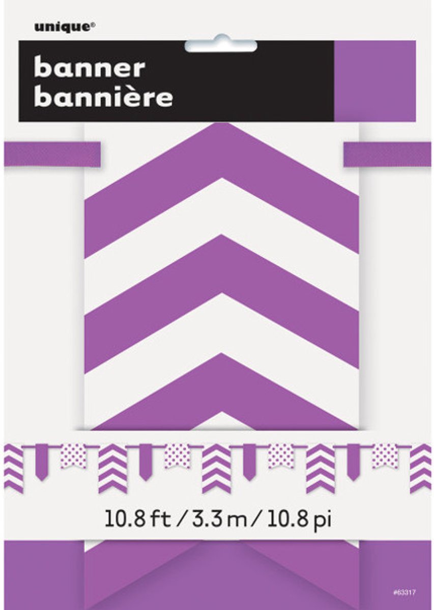 vlaggen banner- paars (3.3m)