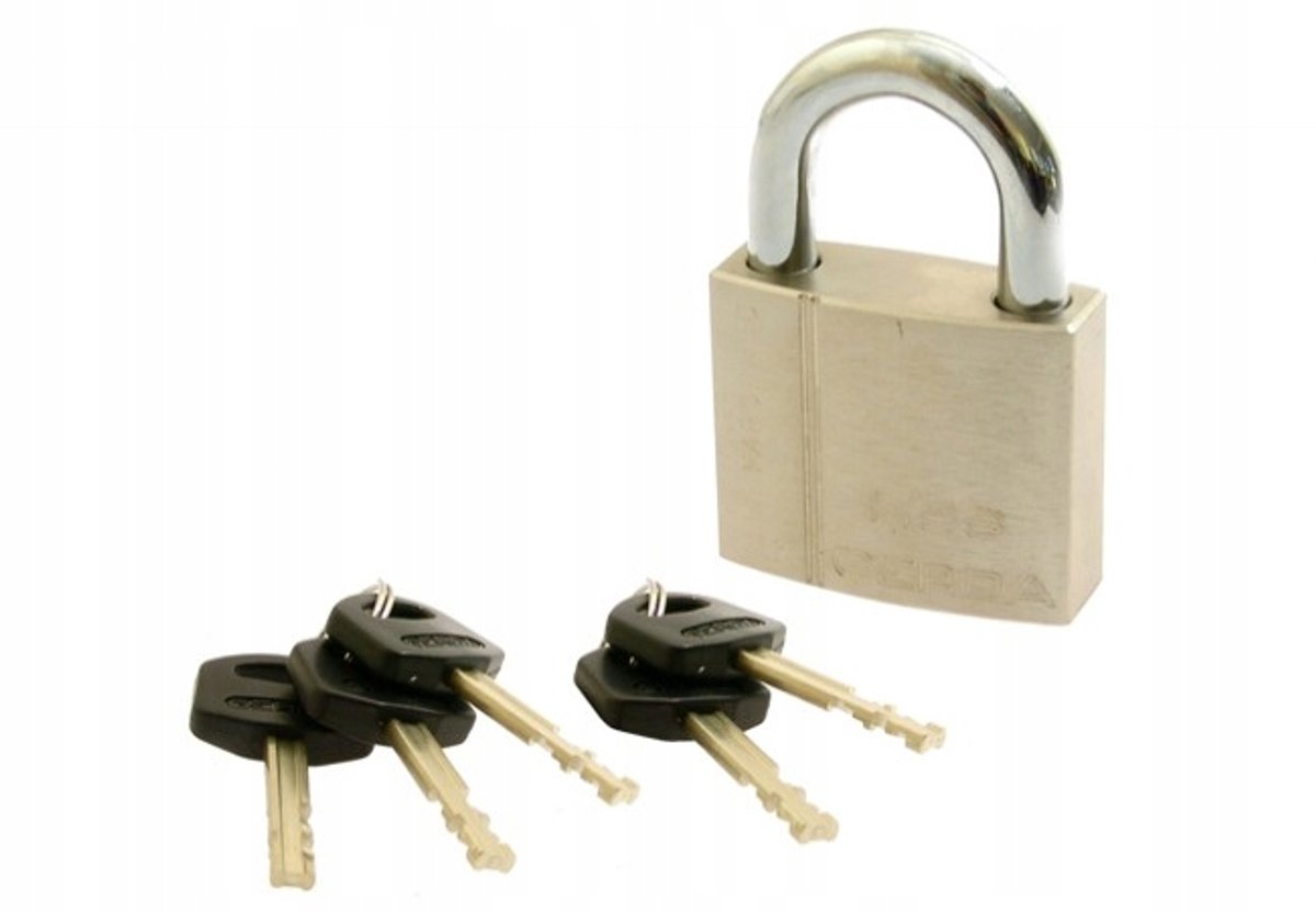 GERDA HSS 631Z Hangslot Nikkel Satijn - Klasse 4 Beveiliging, 5 Sleutels
