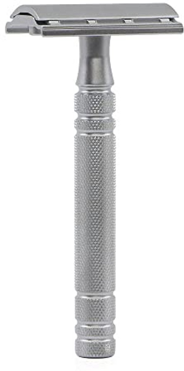 Dubbelzijdige RVS Safety Razor - Gladde Scheerbeurt met 5 Vervangbladen
