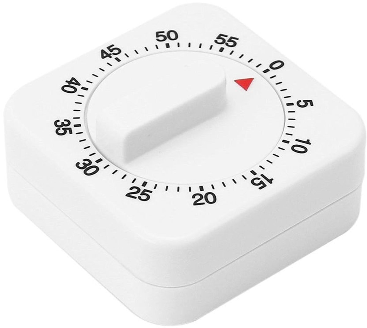Mechanische timer van 60 minuten met alarm, geschikt voor koken in de keuken.