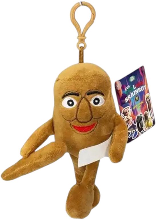 Clip de sac en peluche Brainrot italien, porte-clés, Tung Tung Sahur 13 cm