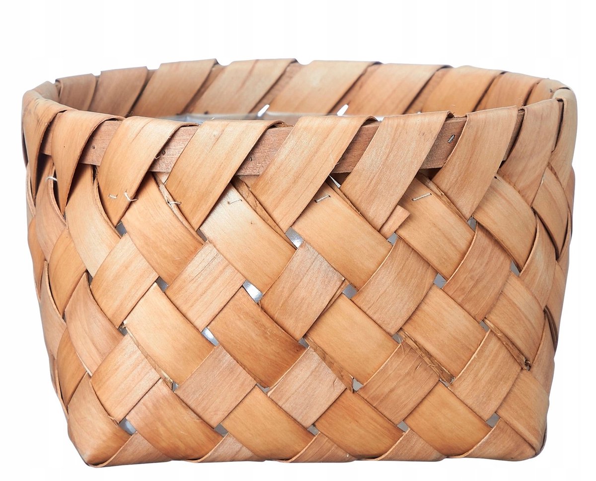 Natuurlijke Houten Mand voor Planten, Fruit & Groenten - Boho Stijl