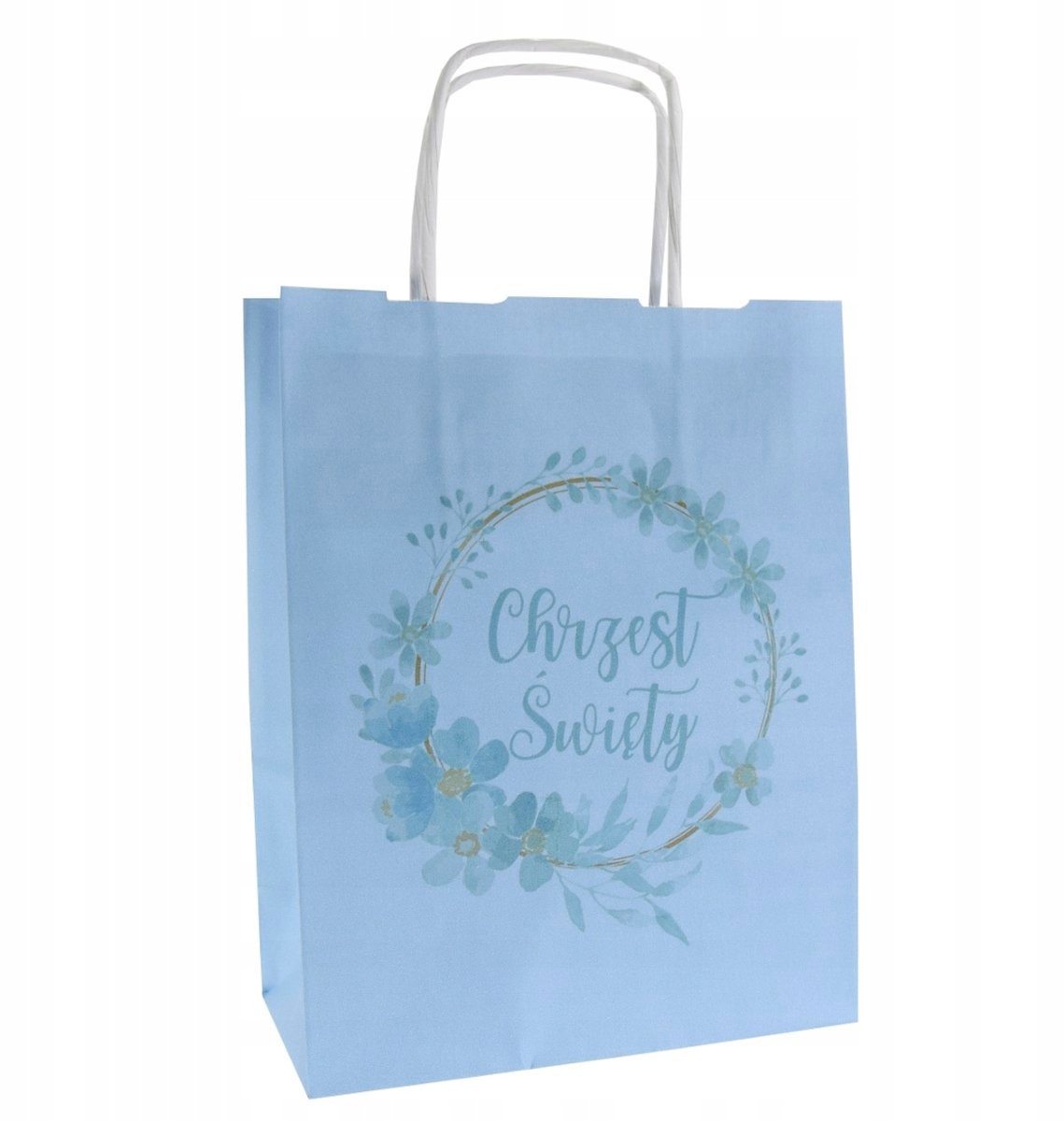 Blauwe Doop Tas Papier 18x8x22 cm - Feestelijke Cadeauverpakking