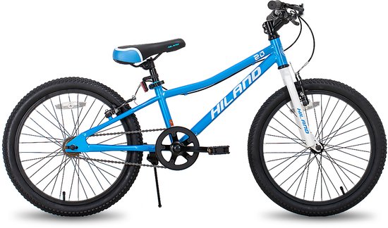 Hiland Climber Tiener Forensen Stadsfiets - 20 inch - Single Speed ​​- V-Brake - Blauw - Geschikt voor buitenactiviteiten in de lente van Hiland — afbeelding 2