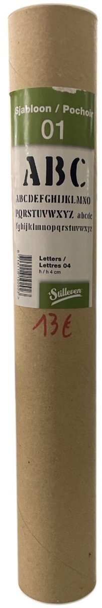 Stilleven Sjablonen Letters - Flexible herbruikbare sjablonen - letters 4 cm - 1 set