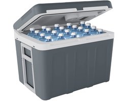 Auronic Koelbox Elektrisch 12V en 230 volt - 40L - Auto - Camping Koelkast - Koelen en Verwarmen - Frigobox - Grijs