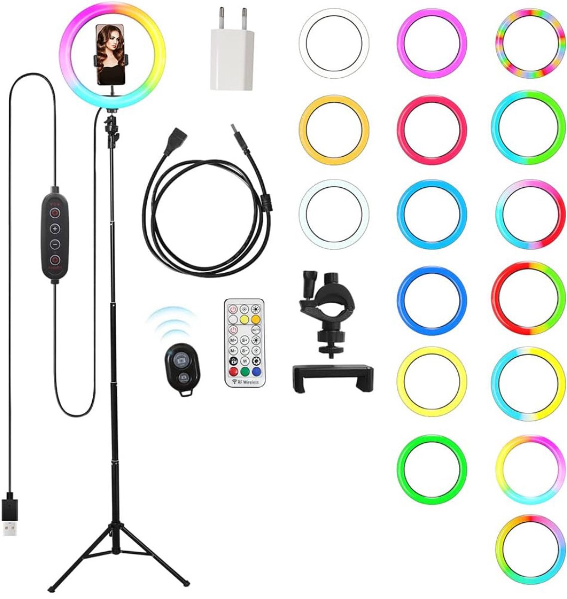 White-Label® Ringlamp met Statief - Ring Light - Verstelbaar - Led Verlichting