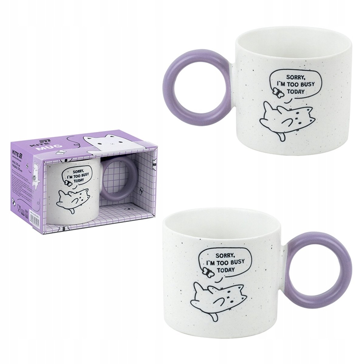 Kite Keramische Mok 'Ik ben te druk' - 370 ml