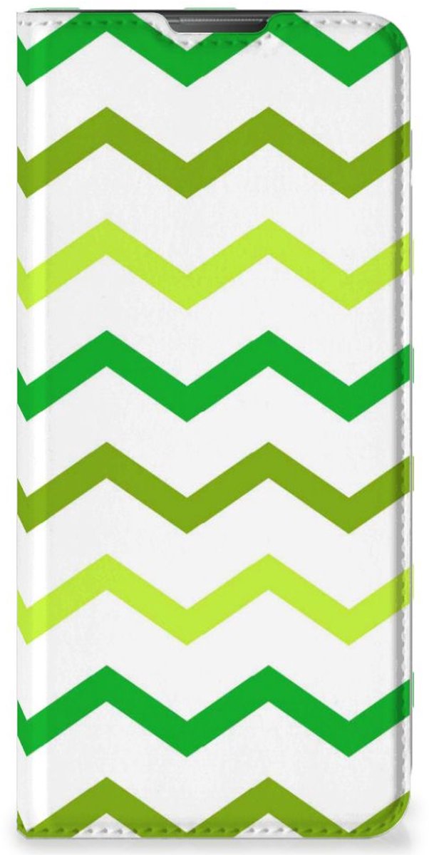 Motorola Moto E20 Hoesje met Magneet Zigzag Groen