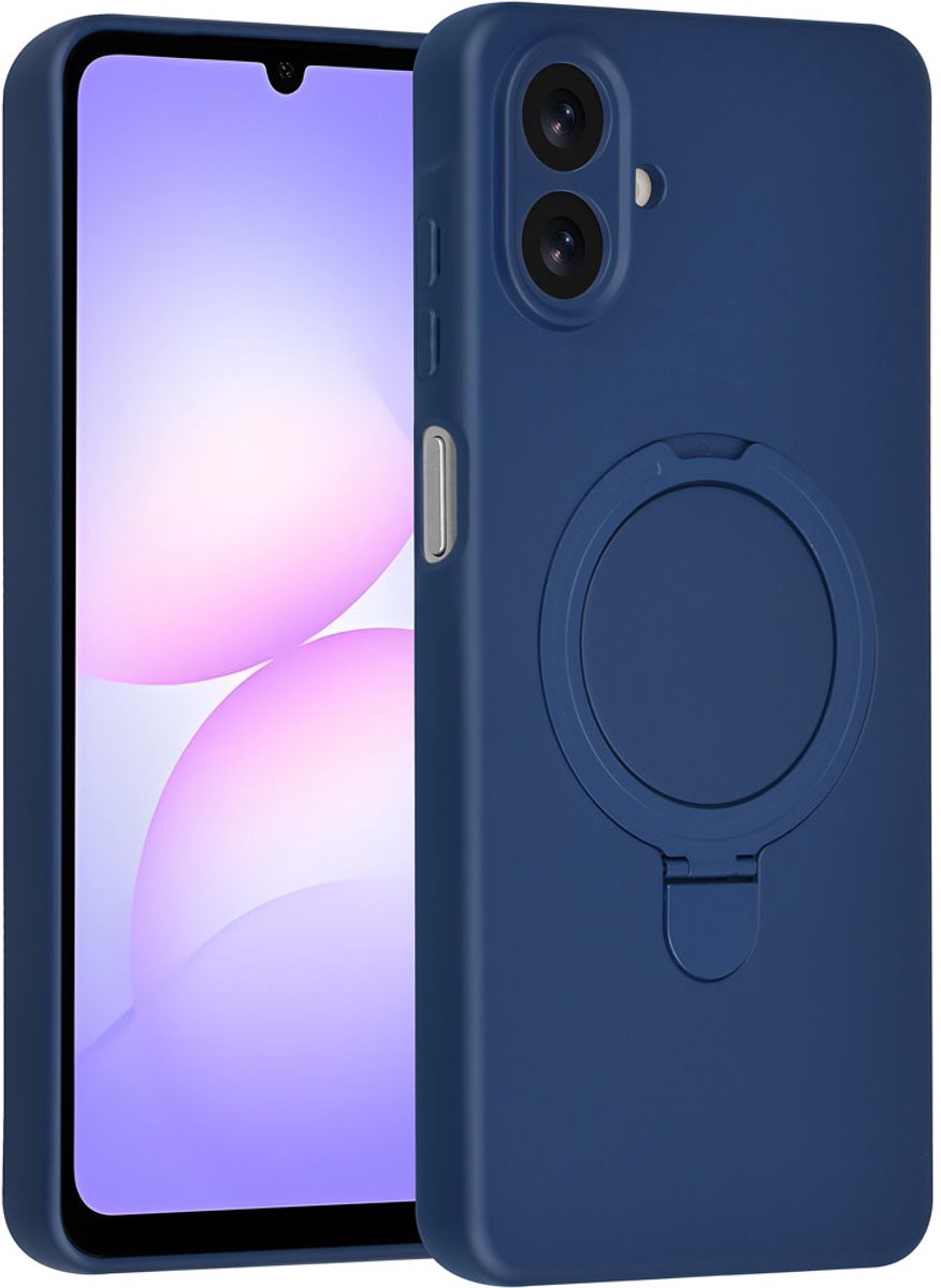 TUNIQ Back cover - Galaxy A07 - Navy Blauw - Met ingebouwde ringstand - Magnetische Magsafe