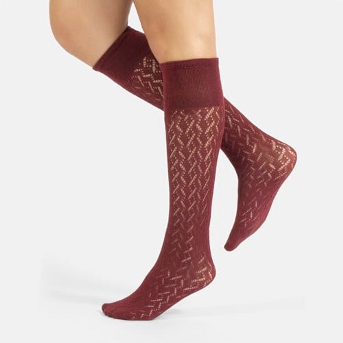 Katoenen Hoge Kniekousen voor Dames | 300 Den Premium Comfort Sokken | Perfect voor School en Koud Weer