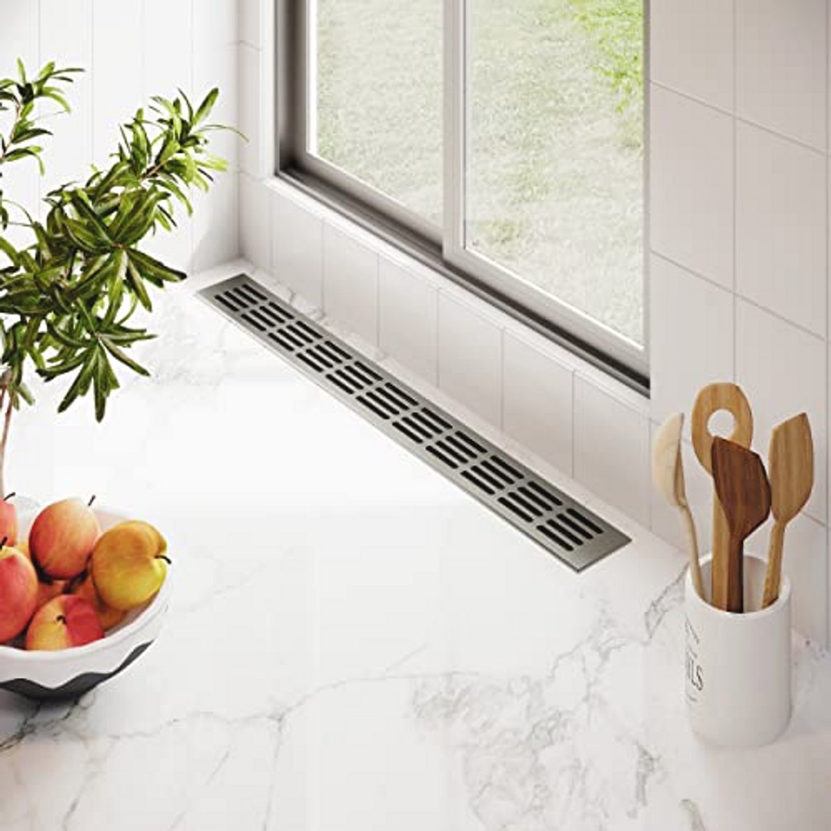 Ventilatierooster Aluminium 60mm Breedte - Verkrijgbaar in 9 Lengtes en 6 Kleuren