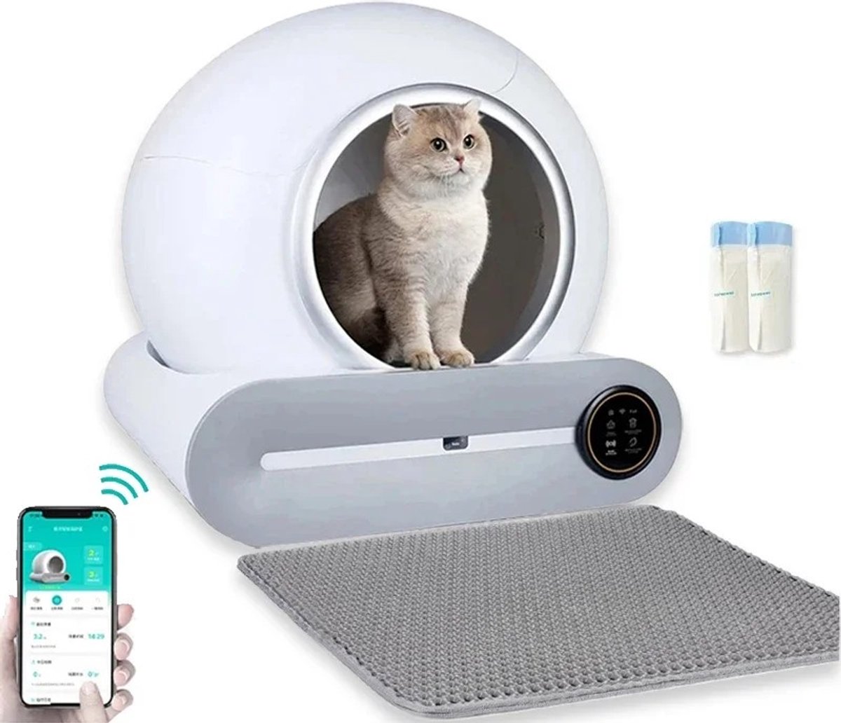 Zelfreinigende Kattenbak - Automatische Kattenbak - Slimme Kattenbak - Katten - Dieren - 67 Liter