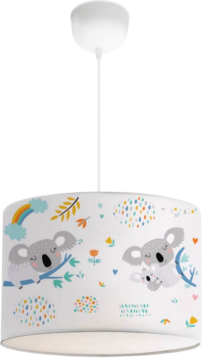 Kinder hanglamp Rugby wit met koala motief lux.pro