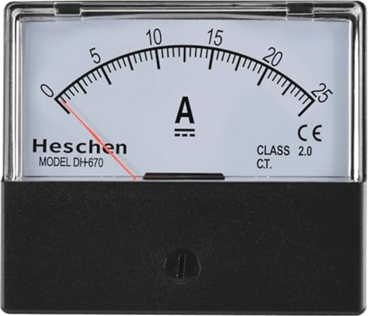 Rechthoekige Ampèremeter Tester DC 0-25A