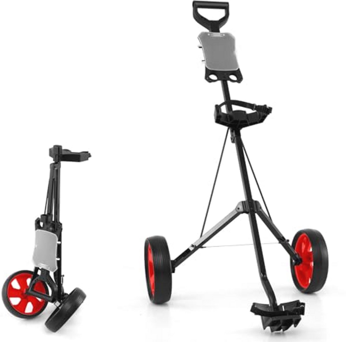 Inklapbare Golftrolley met 2 Wielen en Scorebord - Ideale Golfkar