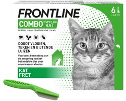 Frontline Combo Kat - 6 Pipetten + Gratis Vlooienkam - Vlooiendruppels Kat