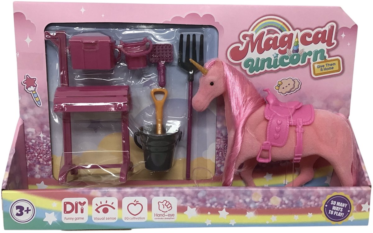 Eenhoorn magisch speelgoed voor kinderen - speelfiguur met accessoires
