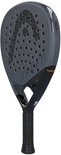 Grijze padelracket met zwarte details, 'HEAD SPEED PRO' tekst en een grafisch patroon.