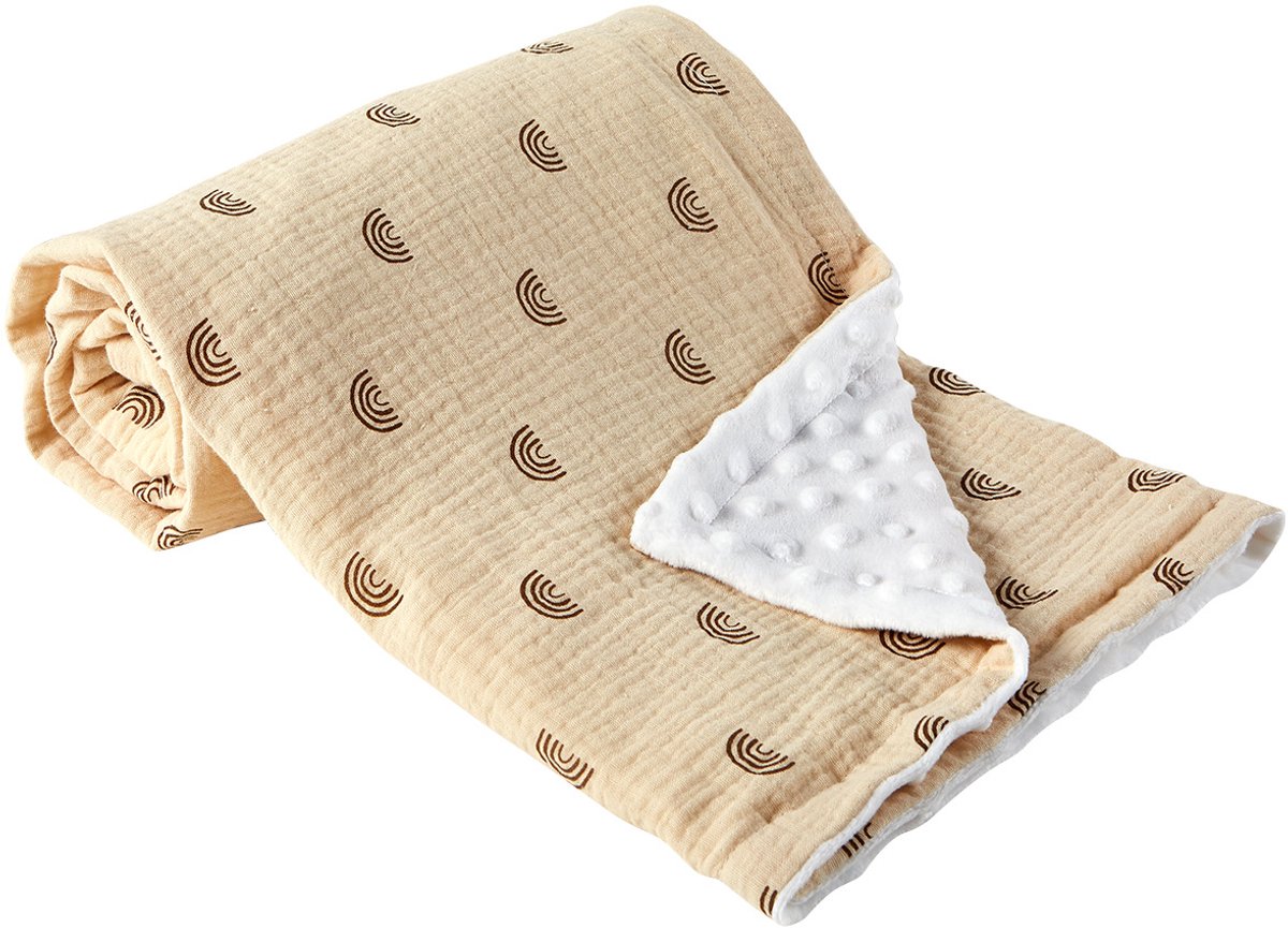 Babydeken - Zuiver Katoen - Pasgeboren Deken - Zachte Kruipdeken voor Kinderen - Peuter Katoenen Gaas Slaapdeken - Geschikt voor Jongens en Meisjes - 75*100cm -Stijl 2
