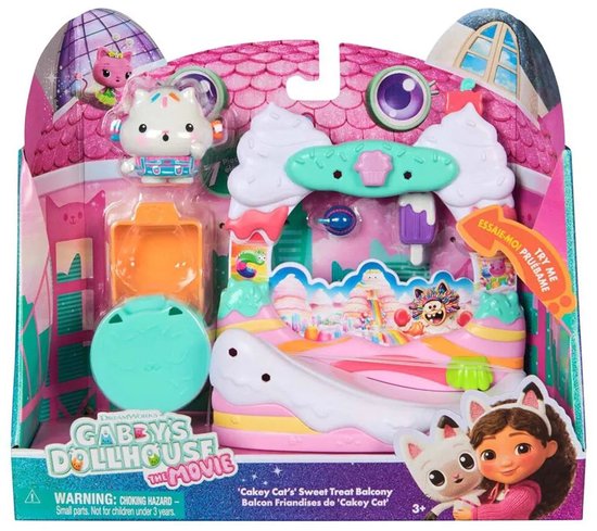 Gabby’s Poppenhuis De Film – Cakey Cat’s Zoete Balkon met Speelfiguur & Accessoires