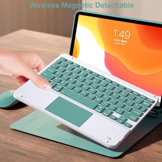 Bluetooth Toetsenbordhoes Voor IPad Air 4/5/11 (M2/M3) – Met Trackpad, Oplaadbare Batterij, Verticale & Horizontale Kijkhoek – Slank En Licht