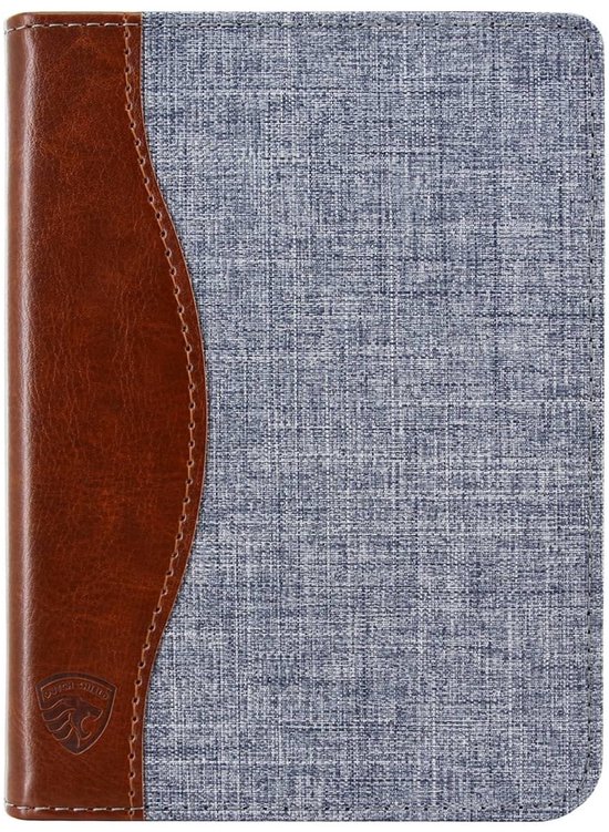 Hoesje Geschikt voor Kobo Clara 2E Jeans Sleepcover - Book Case Hoes Cover - Blauw / Cognac - ereader hoesje - cover van Merkloos — afbeelding 5