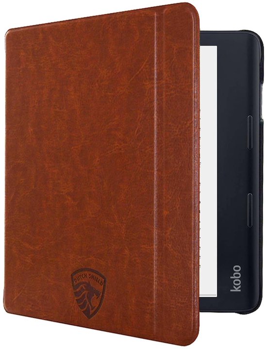 Slimfit Hoesje Sleepcover Geschikt voor Kobo Sage Hoes Cognac Bruin - ereader hoesje - cover