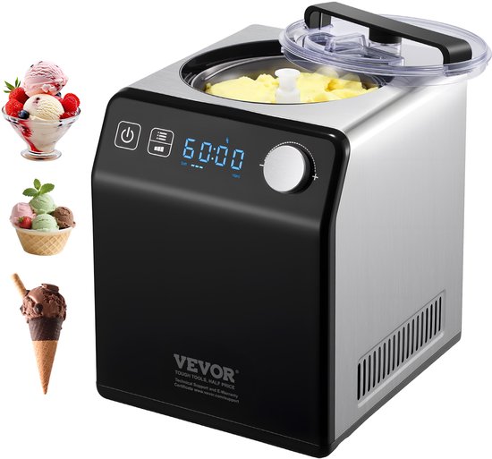 VEVOR Commerciële ijsmachine, 34-44 l/u vermogen, 1850 W, vrijstaande