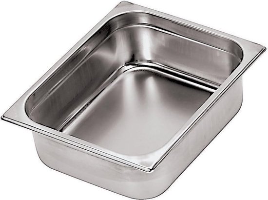 Stunq® Professionele Kookpan van Roestvrij Staal voor Hotelkeukens, Grootte: 20 7/8 inch x 12 3/4 inch, Diepte: 3,8 cm