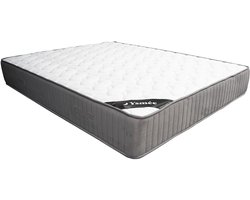 Vente-unique Set 160 x 200 cm gewatteerde bedbodem + matras van veerkrachtig schuim en instap van latex van 30 cm dik - MALINO van YSMÉE