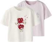 NAME IT - NMFBSWET 2P SS NREG TOP BOX - Meisjes - T-shirts