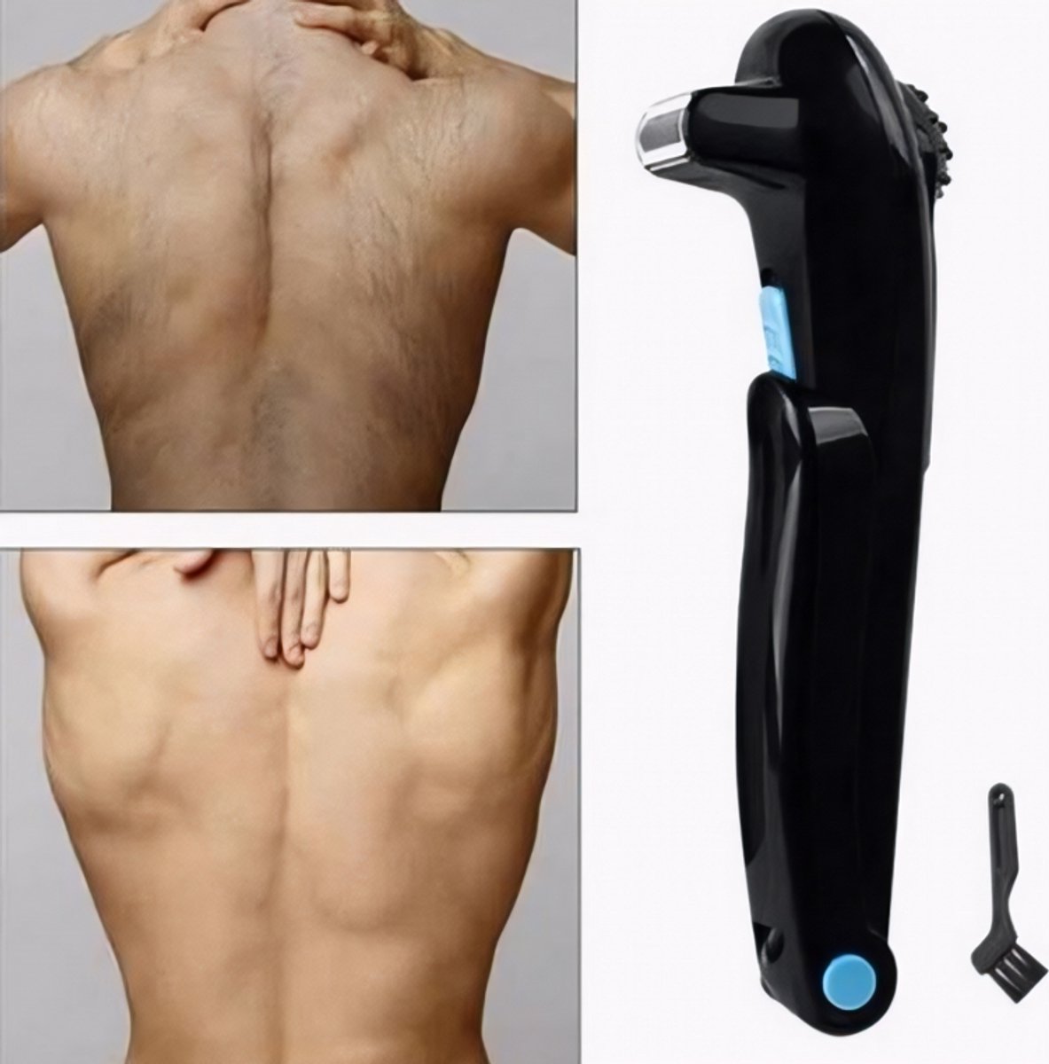 Elektrisch Rug Scheerapparaat met Lange Steel – 180° Opvouwbaar & Oplaadbaar | Heren Bodygroomer voor Rug, Nek, Armen & Benen |Zelfstandig & Pijnloos Scheren — afbeelding 6