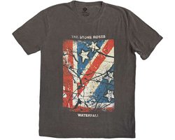 The Stone Roses - Waterfall JumboPrint Stone Wash Heren Tshirt - L - Grijs