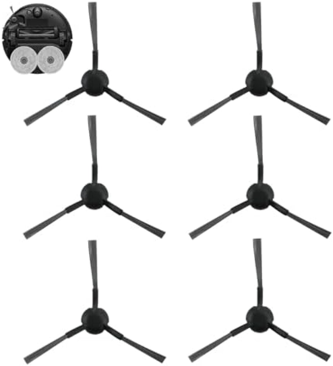 PromoHome Zachte Siliconen Zijborstels voor Robotstofzuigers