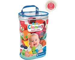 foto van Clementoni Soft Clemmy - Stapelblokken - Baby Blokken - 20 Zachte Speelblokken - 6-36 maanden