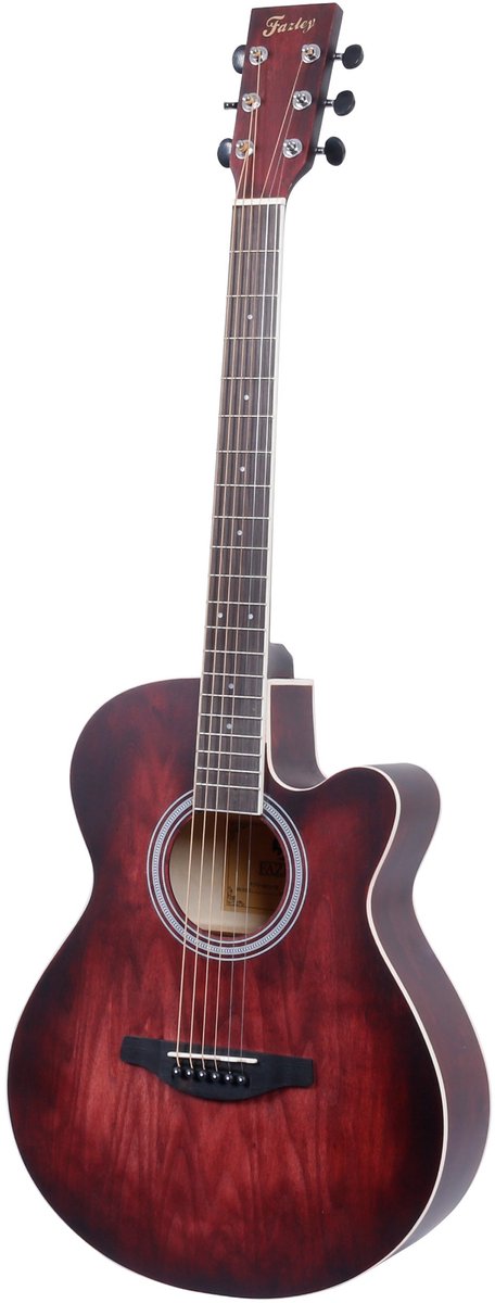 Fazley W55-COL-R ColourTune western gitaar rood