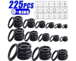 225-delig - O-Ring Assortiment - Olie- & Waterbestendige Rubberen Afdichtingen