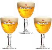 Westmalle Bierglas – 33cl (Set van 3) – Originele Trappisten Speciaalbierglazen