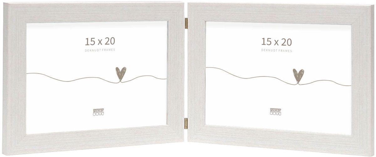 Deknudt Frames fotolijst S41VF1 H2H - wit - tweeluik - 2x 15x20 cm
