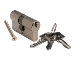 Cilinderslot nikkel 30/30 - incl. 3 sleutels - deurcilinder nikkel