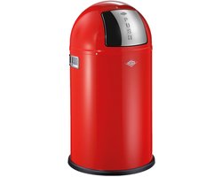 WESCO Pushboy Junior Prullenbak | 22 Liter | Metaal - Rood | Vuilnisbak - Made in Germany