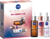 Ensemble Cadeau Soins NIVEA Skin Boosting Solution avec 3 Sérums - Coffret Cadeau - Boîte Cadeau Anti-Âge - Boîte Cadeau - Cadeau de Noël
