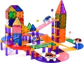 Magna Minds - Circuit de course de tuiles magnétiques - Voiture autonome - Jouets magnétiques - 78 pièces - speelgoed de construction - Tuiles magnétiques - speelgoed Montessori - Magnetic toys - Blocs de construction magnétiques - Jouets Enfants